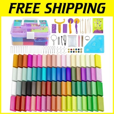 72-Color Polymer Clay Set with Sculpting Tools - Perfect for Kids and Beginners - Image 1 of 4