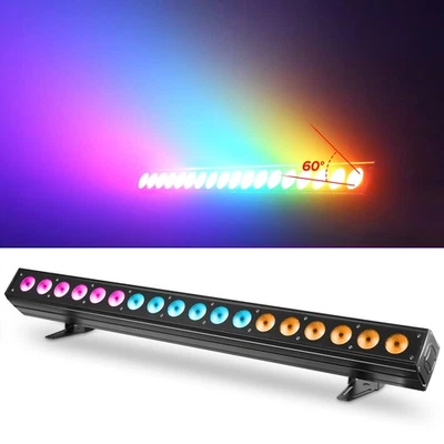 270W 18LED RGBWA+UV Bühnenbeleuchtung Wall Washer Licht Bar DMX512 DJ Party Show - Bild 1 von 4