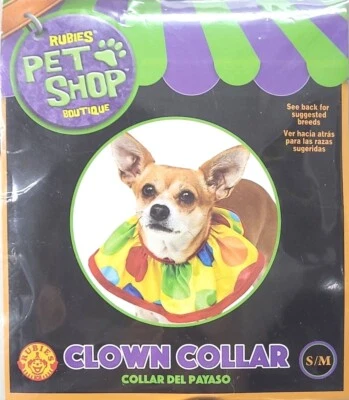 Coleira de Palhaço • Chapéu de Cachorro S/M • Fantasia • Meia Stuffer NOVO - Imagem 1 de 2