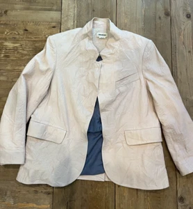 Women's crinkled Leather Blazer, Beautiful Lt Pink Color, Zadig&Volitaire - Picture 1 of 11