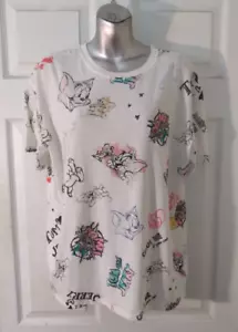 Tom and Jerry Cotton Blend Cream Color T Shirt Junior Size XXL (19) - Picture 1 of 4