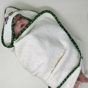 Accappatoio Bambino neonato con cappuccio 100% Spugna di cotone - Foto 1 di 2