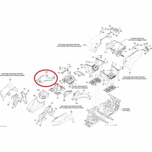 OEM GENUINE FACTORY NEW CAN-AM OUTLANDER 400 500 650 800 1000  RIGHT SIDE FENDER - Imagem 1 de 1