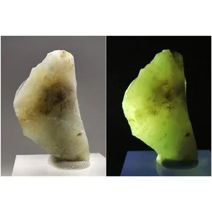 Ópalo activo UV raro 34ct / Arequipa, Perú / Espécimen de piedras preciosas de cristal en bruto - Imagen 1 de 9