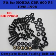 Complete Black Fairing Bolt Kit body screws for Honda CBR 600 F3 1995-19 600F3