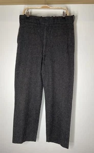 VTG L.L. BEAN Mens Wool Pants Herringbone 36X32 (SEE FLAW - Picture 1 of 16