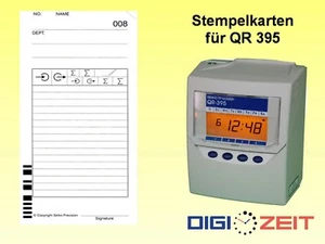 Carte timbro 86 x 185 mm VN per orologio timbro SEIKO QR 395 per confezione 100 pezzi - Foto 1 di 3