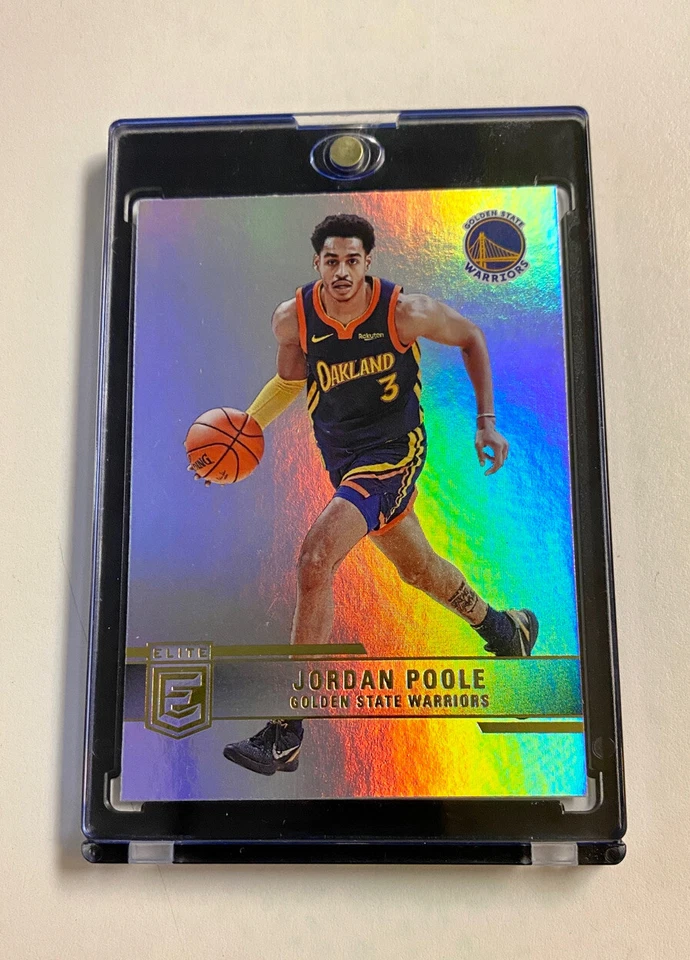 2021-22 Elite Basketball Jordan Poole HOLO SILVER Warriors W/CASE - Image 1 of 2