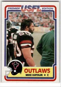 1984 Topps USFL Mike Katolin Oklahoma Outlaws #93 - Picture 1 of 2