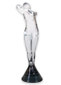 Elio Raffaeli for Salviati Murano Glass Clear Sculpture of a Figurative Woman - Picture 1 of 10