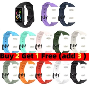 Sport Fitness Silicone Wristband Strap For Huawei Band 6/6 pro Honor Band 6/7 - Picture 1 of 31
