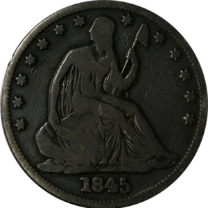 1845-O Seated Half Dollar Nice G/VG  FS-50-1845o-302  RECUT DATE - Picture 1 of 2