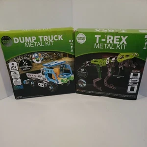 Science Squad T-Rex Metal Kit + Dump Truck Metal kit One New One Used. - Picture 1 of 6