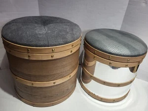 Baxton Studio Ottomans, Brown/Mirrored  - Picture 1 of 5