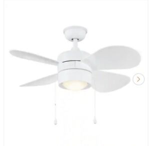 Home Decorators Collection Padgette 36 in. LED Ceiling Fan 3-Speeds GREEN