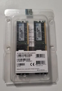 HP 348106-B21 8GB (2x4GB) DDR2-400 PC2-3200 ECC Registered Memory - Picture 1 of 2