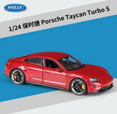 Welly 1:24 Porsche Taycan Turbo S Metal Diecast Model Car New in box - Image 1 of 4