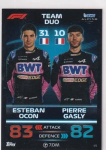 Topps F1 Turbo Attax 2023 Formel 1 Karte Nr. 45 Team Duo Ocon Gasly - Picture 1 of 1