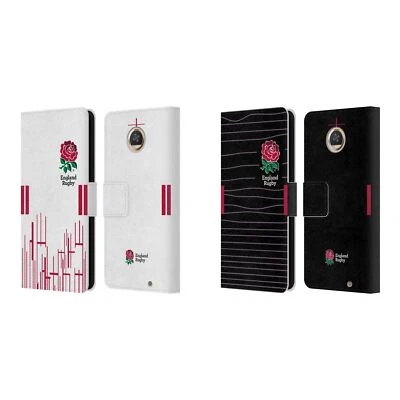ENGLAND RUGBY UNION 2022/23 CREST KIT LEATHER BOOK CASE FOR MOTOROLA PHONES 2 - Image 1 of 4
