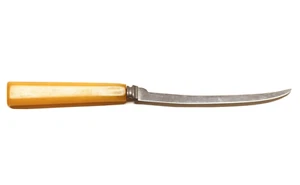 9" Vintage Henry Butterscotch Bakelit Griff Käse Bar Messer Wellenschliff Klinge - Bild 1 von 5