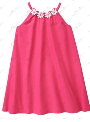 Vestido Gymboree Niñas 8 "Daisy Park" Flor Recortado Rosa Nuevo con Etiquetas Solero  Foto 1 de 2