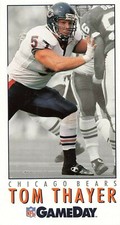 1992 GameDay Football Card #322 Tom Thayer