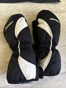 HEAD OUTLAST ZIPPER Black / White MITTENS GIRL'S BOY'S  Sz.S- Fleece Lined Warm! - Picture 1 of 11