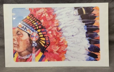 1990 INDIAN HEADDRESSES FOLDER USPS ITEM #8813 STAMPS BLOCK OF 10 UNUSED MINT - Image 1 of 4