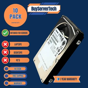 LOT OF 10 - Toshiba MBF2600RC 600GB 10K SAS 6Gb/s 2.5" Ent HDD 16MB Cache | 1YR - Picture 1 of 4