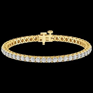 TENNIS BRACELETS 1 CARAT TW GENUINE DIAMOND CIRCLE LINK❗100% GUARANTEED❗️NEW - Picture 1 of 14