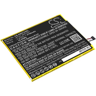 Battery for Amazon K72LL3,K72LL4,Kindle Fire HD 8th 26S1021,58-000303,ST33 - Image 1 of 4