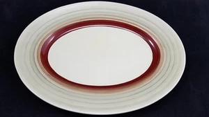 Art Deco Pottery 14" Lng Oval Platter Wedding Ring Susie Cooper England Rust Tan - Picture 1 of 5