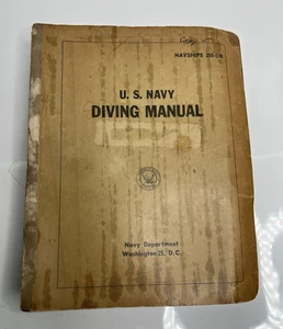 US Navy Diving Manual Scuba 1959 Part I, II, III, IV Vintage 250-538 O-512649 - Picture 1 of 14