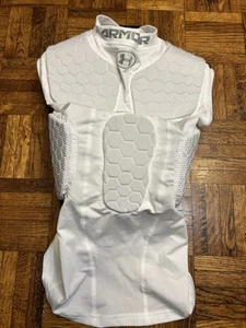 Under Armour Pro5- Pad Compression Shirt- White- Size M Football Padded Top NWT - Picture 1 of 10