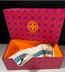 Authentic Tory Burch EMPTY Shoe Box With Dust Bag NO SHOES - Picture 1 of 3