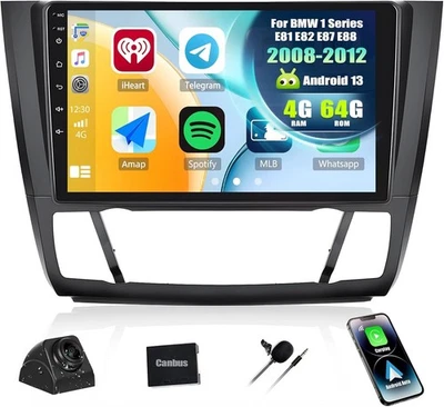 SIXWIN 4+64G Autoradio Android 13  per BMW s1 E81 E82 E87 E88 2008-2012 - Immagine 1 di 4