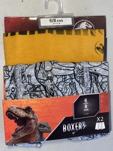 NEW Jurassic World KIDS Boxers Underwear 2 Pack Sizes age 6-8 - Picture 1 of 2