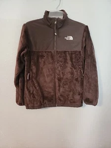 The North Face Denali Brown Jacket AXOU Mink Like Fleece Full Zip Sz Girls L  - Picture 1 of 8