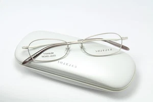 SHARAKU 60-0015 C02 Vintage Eyeglasses Frame Silver Made in Japan TITANIUM MURAI - Picture 1 of 8
