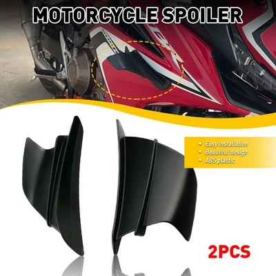 2 Pcs Front Motorcycle Side Spoiler Fixed Wind Wings For YAMAHA R15 R25 R3 R6 R1 - Image 1 of 4