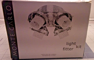 Monte Carlo Modell H4BS gebürsteter Stahl Finish Licht Monteur Kit 4 Birnen neu offene Box - Bild 1 von 8
