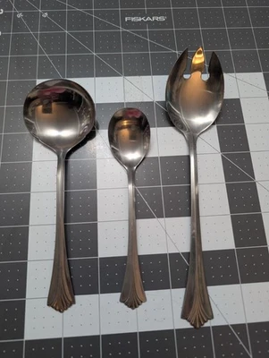 Rogers China Acero Inoxidable Triumph RG53 Lote 3 Porciones/Cuchara de Té Spork? FW Foto 1 de 4