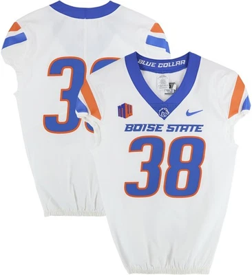 Boise State Broncos Team-Issued #38 White Jersey from Football Program - Size 40 - Image 1 of 3