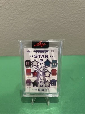 2024 Leaf Ultimate Sports Star Spangled Six Carter McGrady Ray Allen Garnett /8  — 第 1/2 张图片