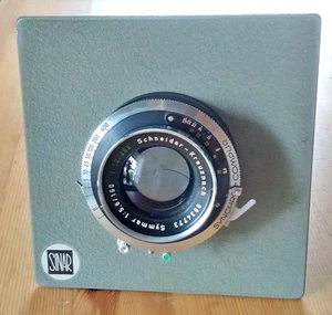 Lente Schneider Symmar 150 mm f/5,6 (265 f/12) gran formato 5x4 + obturador + placa - Imagen 1 de 13