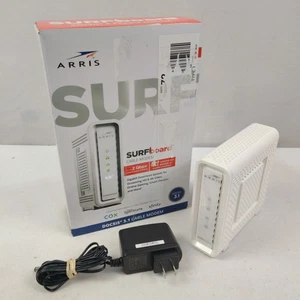 Arris SURFboard SB8200v3 White Gigabit DOCSIS 3.1 Cable Modem Used With AC Cable - Picture 1 of 4