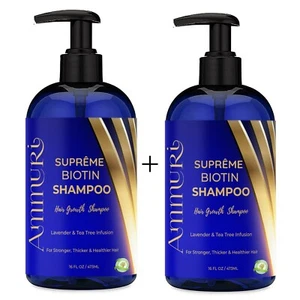 Ammuri Hair Growth Shampoo Set - Anti-Frizz, DHT Blocker, Biotin & Aloe Vera X2 - Picture 1 of 12