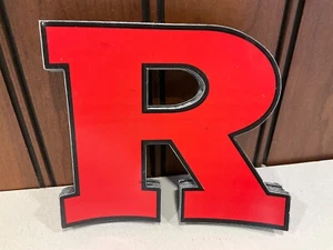 Nouveau Rutgers University Block R aimant rouge chevaliers écarlates New Jersey 5x4,25" - Photo 1/2