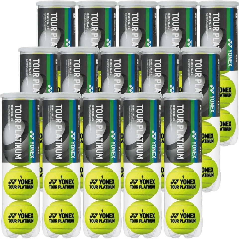 YONEX Tour Platinum Tennis Balls ‎TB-TPL4P 60 balls (15 cases 4 balls per case)