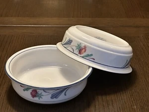 Lenox POPPIES ON BLUE Cereal Bowls - Set Of 2 Excellent - Picture 1 of 9